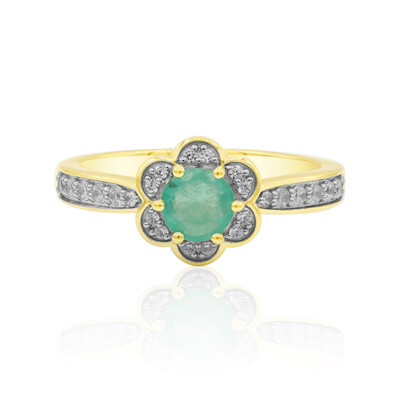 Bague en or et Émeraude de Tanzanie