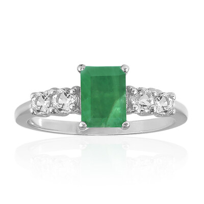 Bague en argent et Emeraude