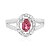 Bague en argent et Tourmaline rose