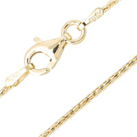 Chaîne mailles tressées – 45cm – argent plaqué or jaune
