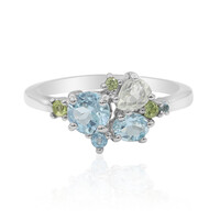 Bague en argent et Topaze bleu ciel