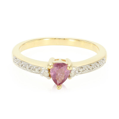 Bague en or et Saphir Padparadscha non chauffé