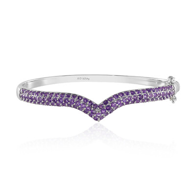 Bracelet en argent et Améthyste de Zambie (Adela Silber)