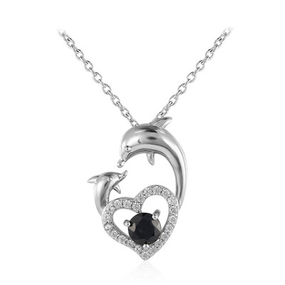 Collier en argent et Saphir bleu