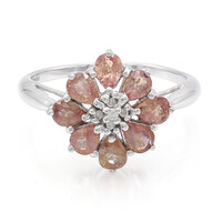 Bague en or et Saphir Padparadscha non chauffé