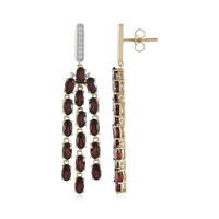 Boucles d'oreilles en argent et Grenat du Mozambique