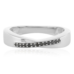Bague en argent et Diamant noir