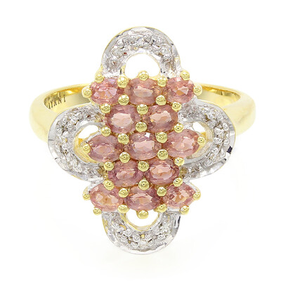 Bague en or et Saphir Padparadscha non chauffé (AMAYANI)