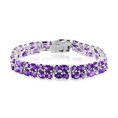 Bracelet en argent et Améthyste de Zambie