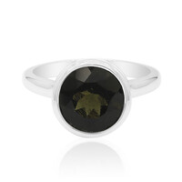 Bague en argent et Moldavite
