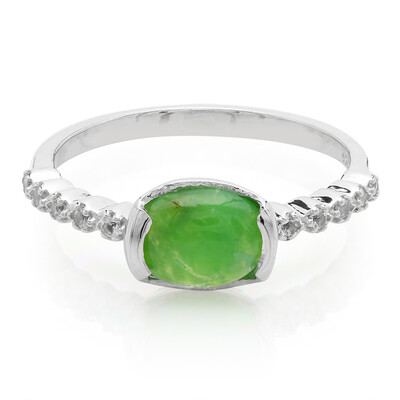 Bague en argent et Chrysoprase impériale