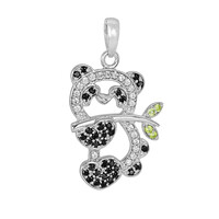 Pendentif en argent et Spinelle noir