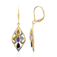 Boucles d'oreilles en argent et Topaze bleu ciel