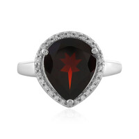 Bague en argent et Grenat du Mozambique