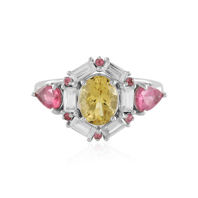 Bague en argent et Béryl jaune