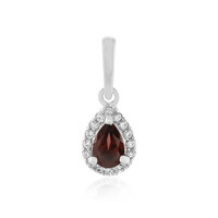Pendentif en argent et Zircon framboise