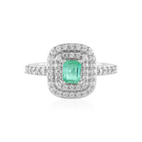 Bague en argent et Emeraude de Russie