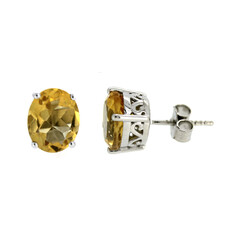 Boucles d'oreilles en argent et Citrine