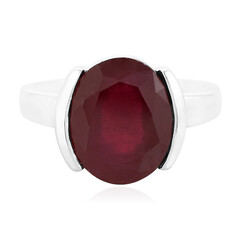 Bague en argent et Rubis de Madagascar