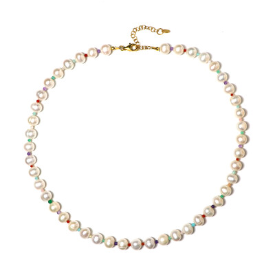 Collier en argent et Perle blanche de culture d'eau douce