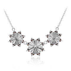 Collier en argent et Grenat du Mozambique