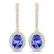 Boucles d'oreilles en or et Tanzanite (SUHANA)
