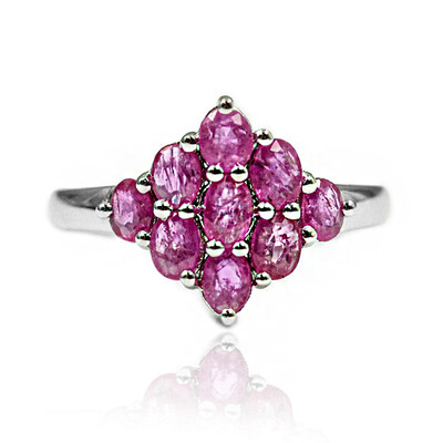 Bague en argent et Rubis du Mozambique