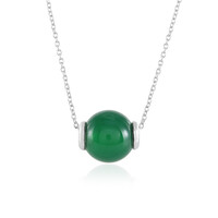 Collier en argent et Onyx vert