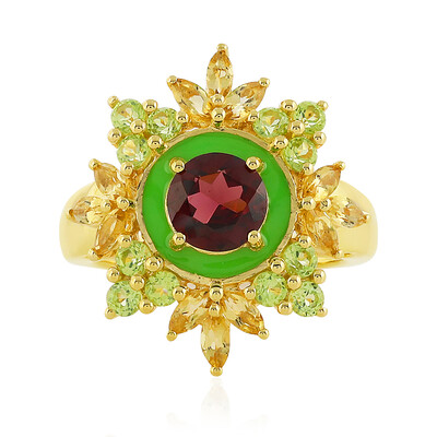 Bague en argent et Grenat Rhodolite