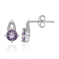 Boucles d'oreilles en argent et Améthyste