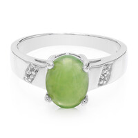 Bague en argent et Chrysoprase impériale