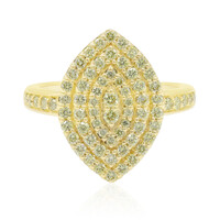 Bague en or et Diamant jaune canari SI1
