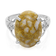 Bague en argent et Quartz Dinosaure