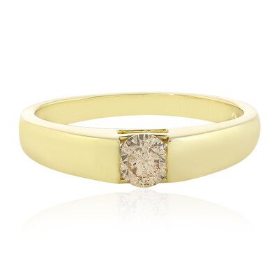 Bague en or et Diamant chocolat I2
