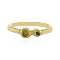 Bague en argent et Diamant jaune I3