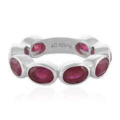 Bague en argent et Rubis de Madagascar