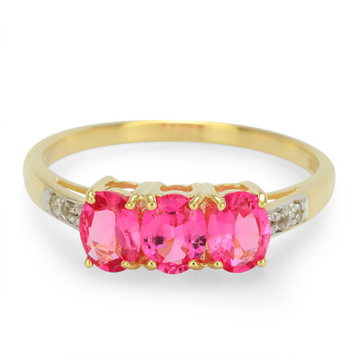 Bague en or et Spinelle rouge noble