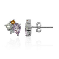 Boucles d'oreilles en argent et Améthyste de Bolivie