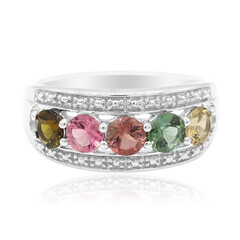 Bague en argent et Tourmaline olive