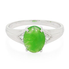 Bague en argent et Chrysoprase impériale