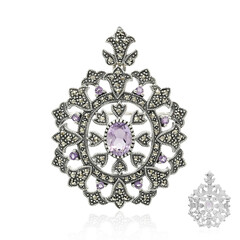 Broche en argent et Améthyste