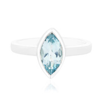 Bague en argent et Topaze bleu ciel