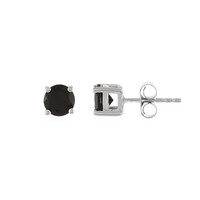 Boucles d'oreilles en argent et Onyx noir