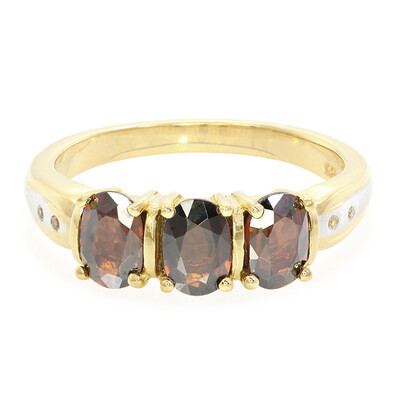 Bague en argent et Zircon chocolat