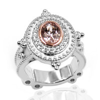 Bague en argent et Morganite (Dallas Prince Designs)