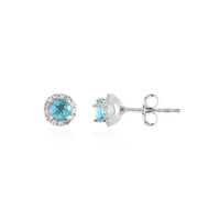 Boucles d'oreilles en argent et Apatite bleue