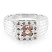 Bague pour homme en argent et Diamant fantaisie