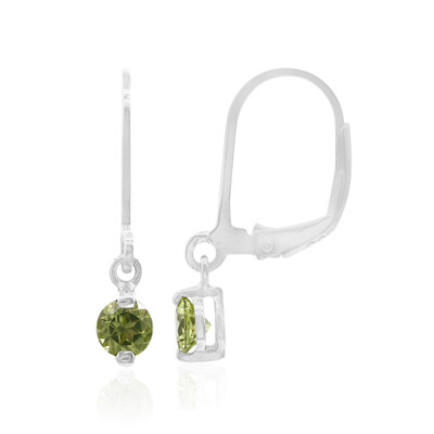 Boucles d'oreilles en argent et Péridot