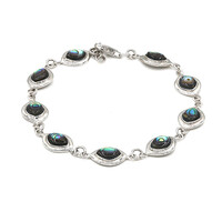 Bracelet en argent et Coquillage d'Abalone (Art of Nature)