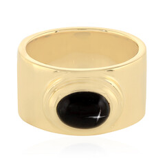 Bague en argent et Diopside étoilé d'Inde